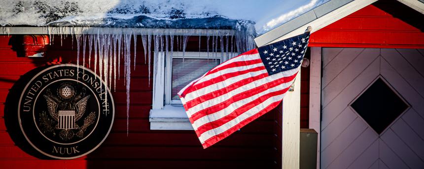 Blick auf das US-Konsulat in Nuuk, der Hauptstadt Grönlands, am 19.01.2026.