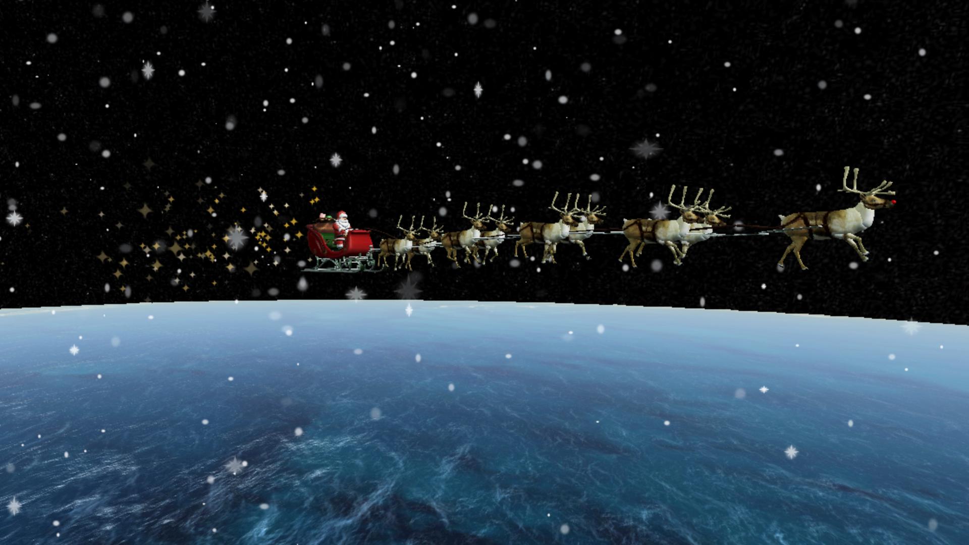 Dieses von NORAD zur Verfügung gestellte Bild zeigt den Santa Tracker von NORAD.