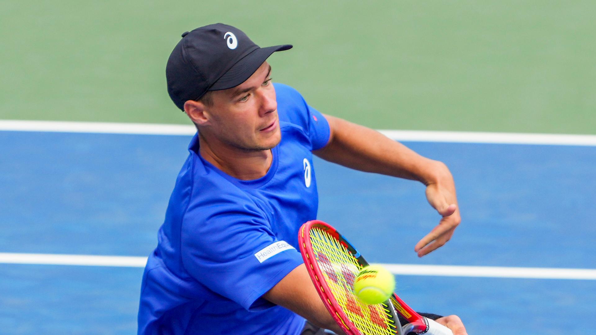 US Open Tennis, Kamil Majchrzak in Aktion.