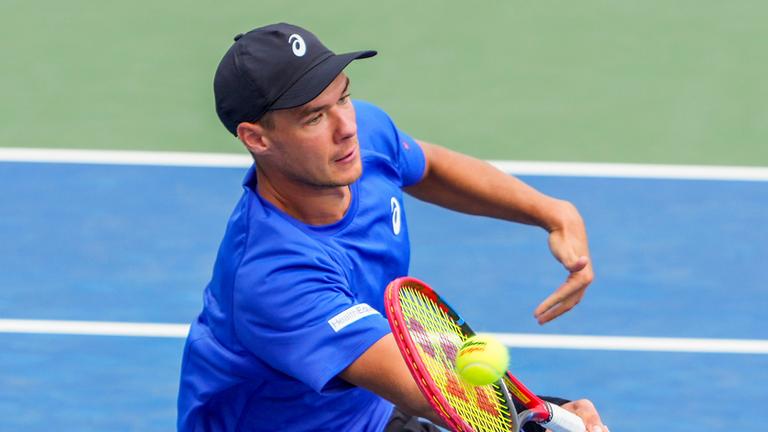 US Open Tennis, Kamil Majchrzak in Aktion.