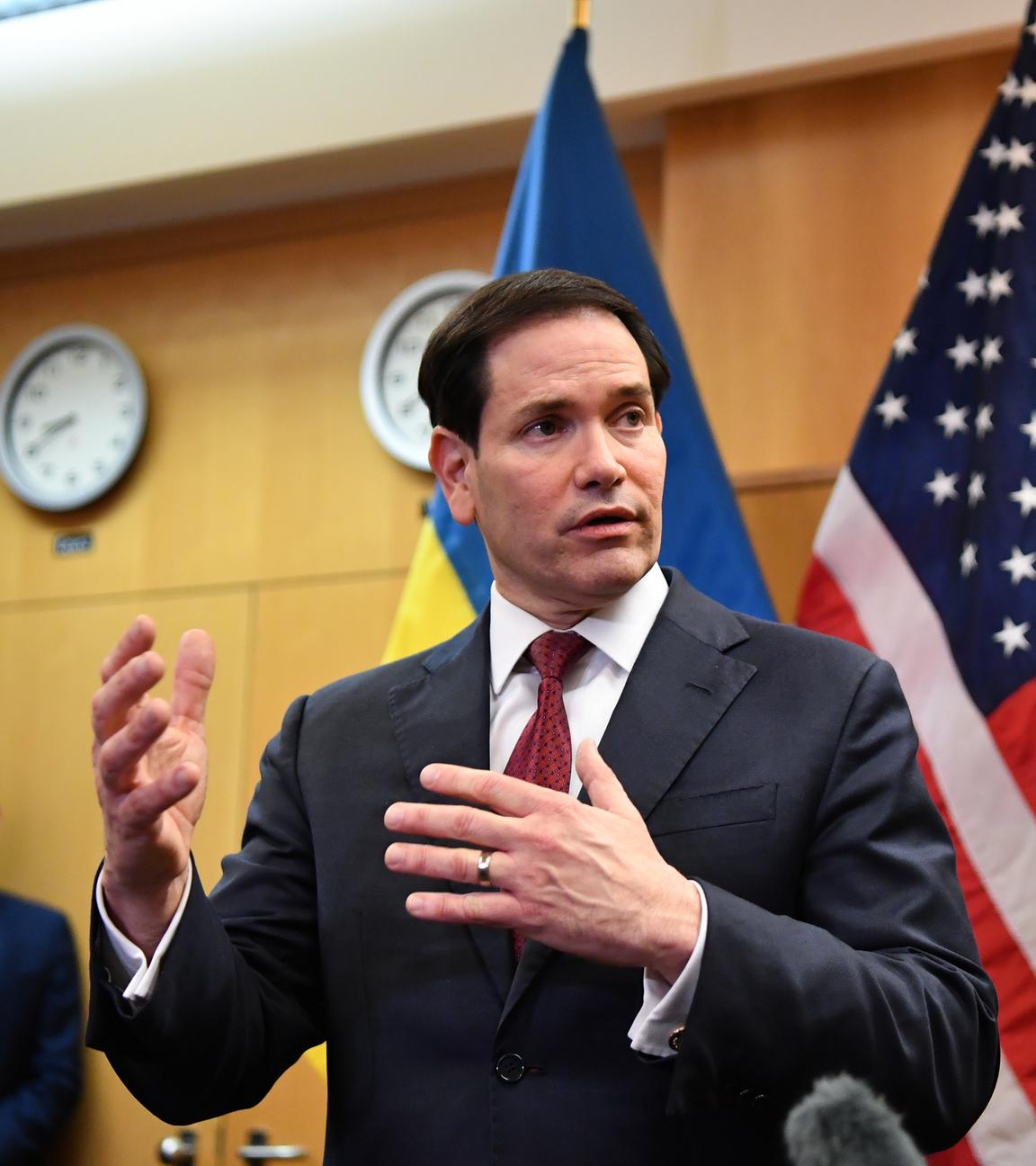 Marco Rubio spricht in Genf über den US-Friedensplan für die Ukraine.