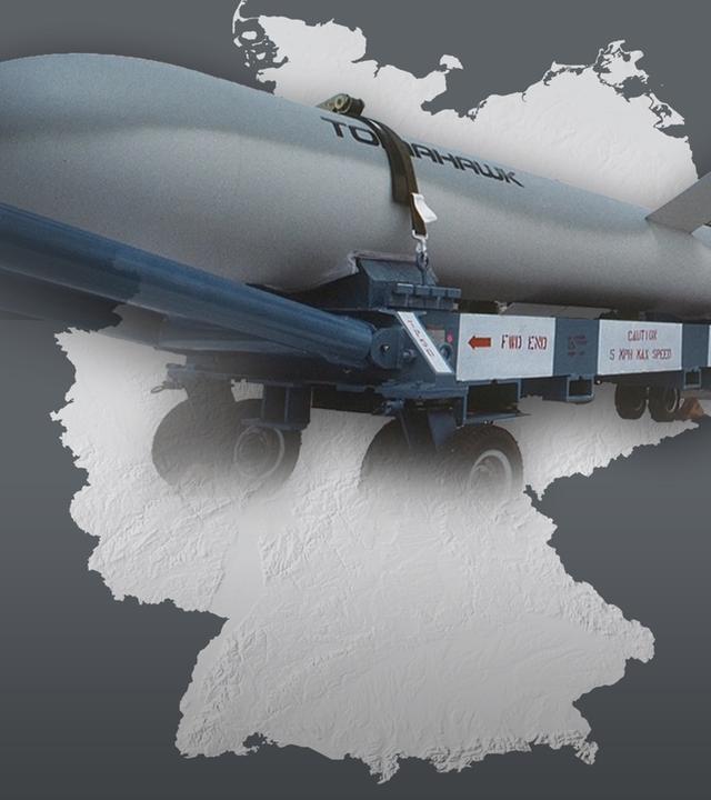 Rakete vor Deutschlandkarte