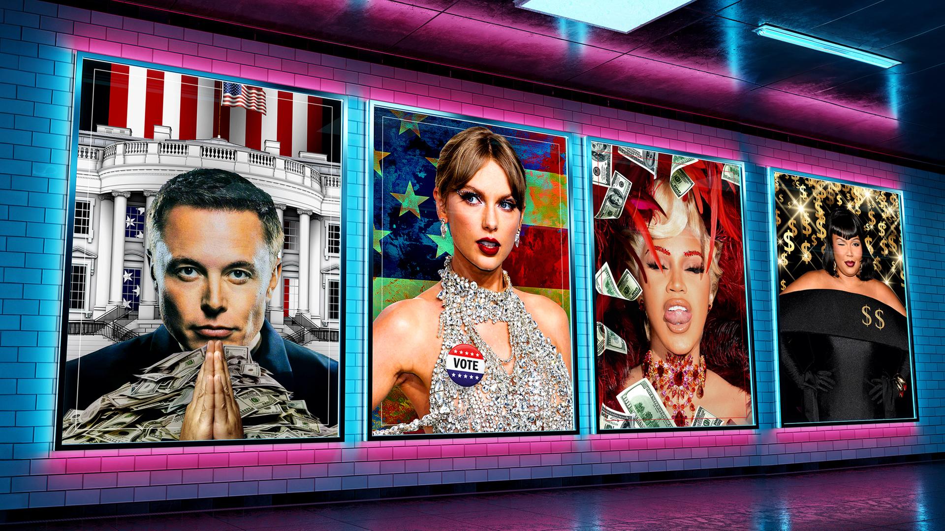 US-Wahl Elon Musk Taylor Swift