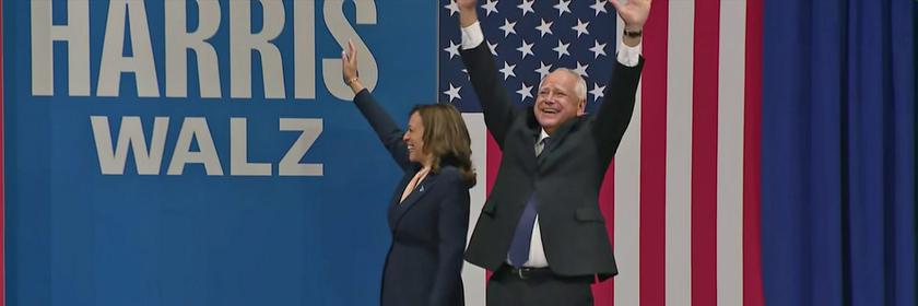 Kamala Harris und Tim Walz