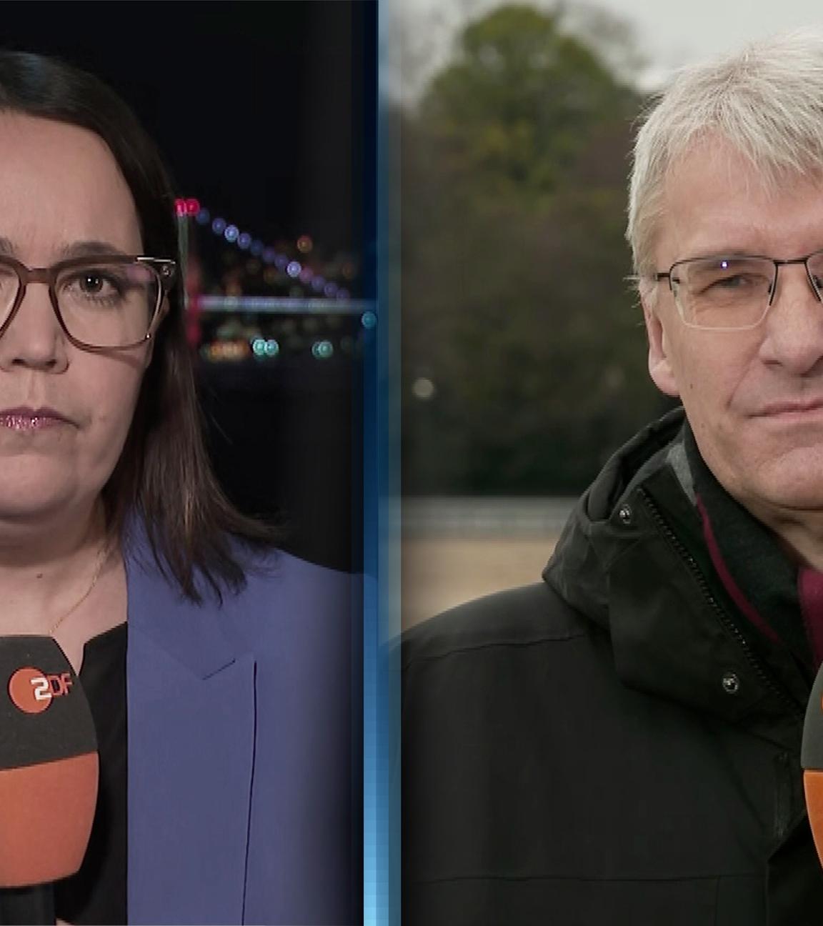Die ZDF-Korrespondenten Phoebe Gaa und Elmar Theveßen.