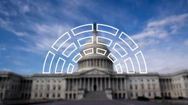 Foto Kongressgebäude in Washington mit stilisierter Grafik Parlamentssitze