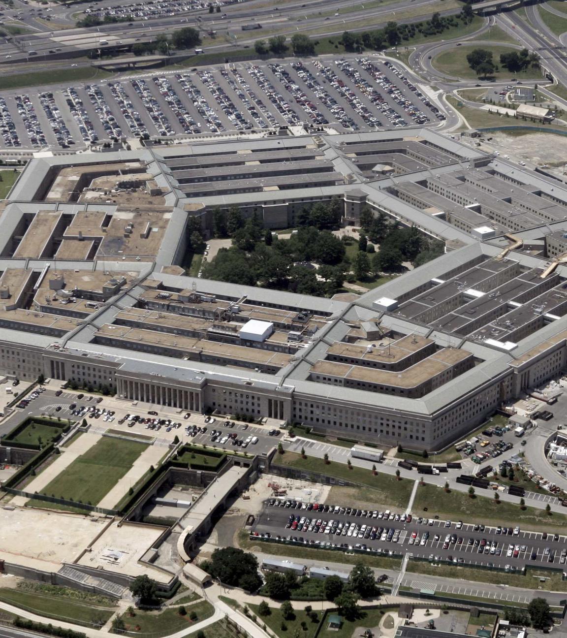 Eine Luftaufnahme des Pentagon-Gebäudes in Washington