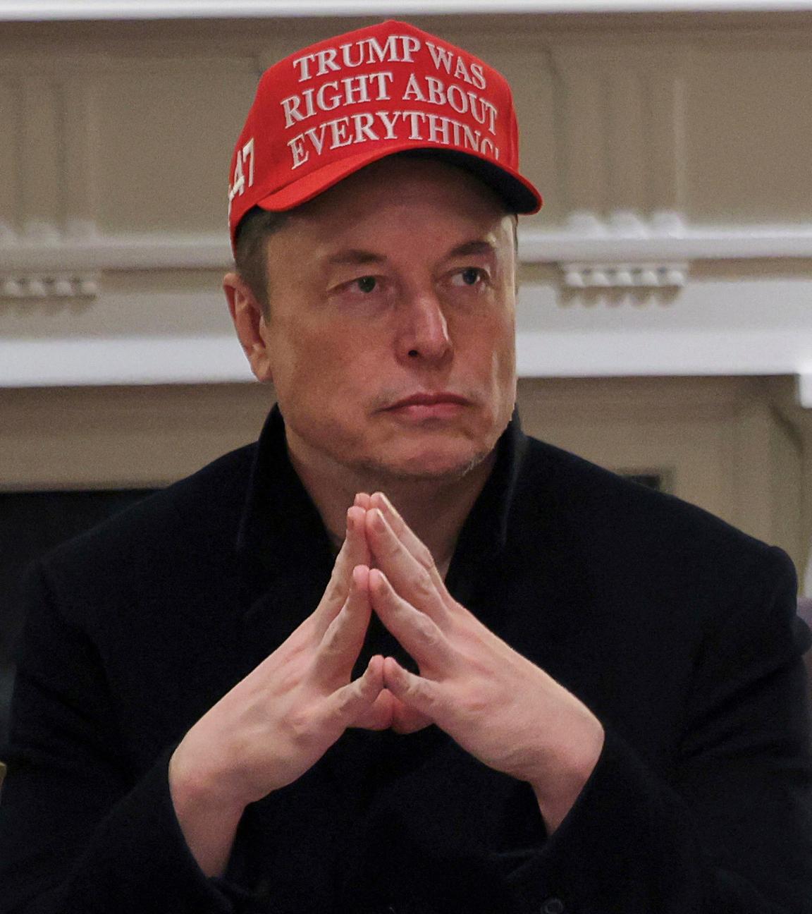 Elon Musk nimmt an einer Kabinettssitzung mit US-Präsident Trump im Weißen Haus teil.
