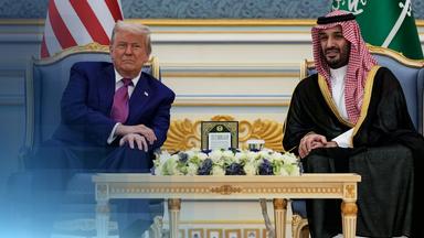 US-Präsident Donald Trump und Saudi-Arabiens Kronprinz bin Salman bei einem Treffen in 