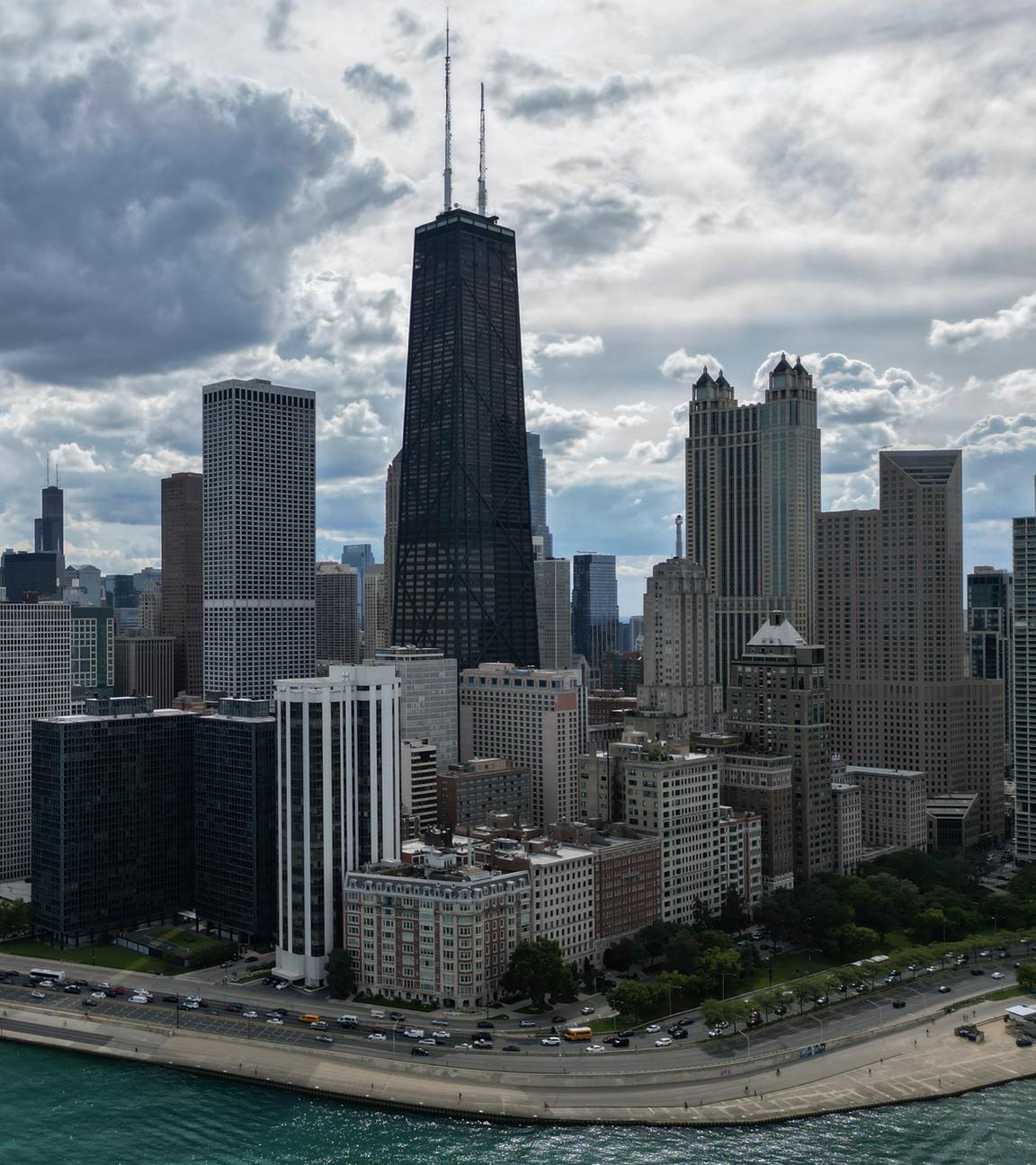 Die Skyline von Chicago.