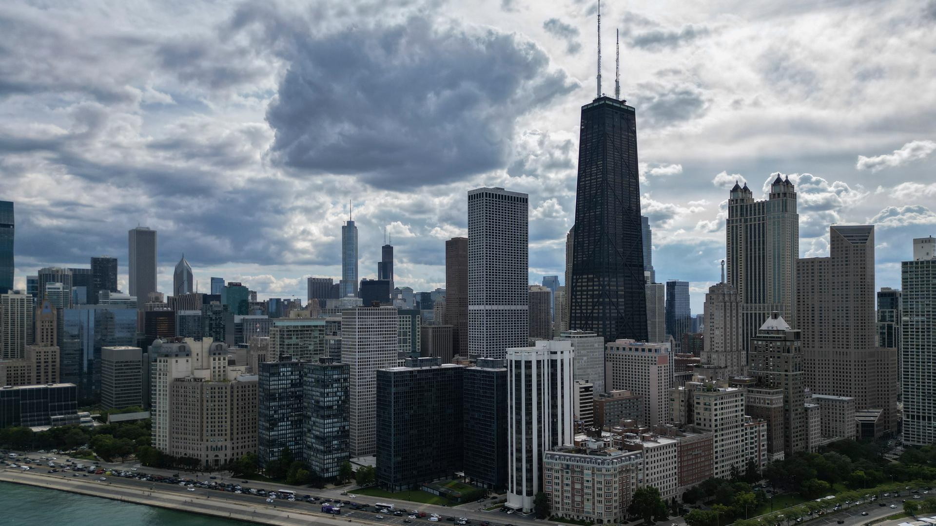 Die Skyline von Chicago.