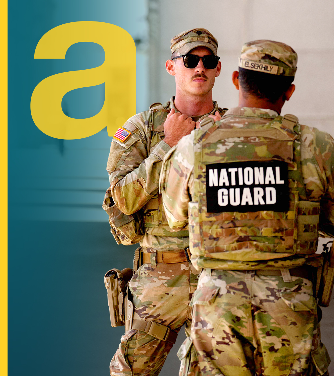 US-Nationalgarde-Soldaten in Uniform