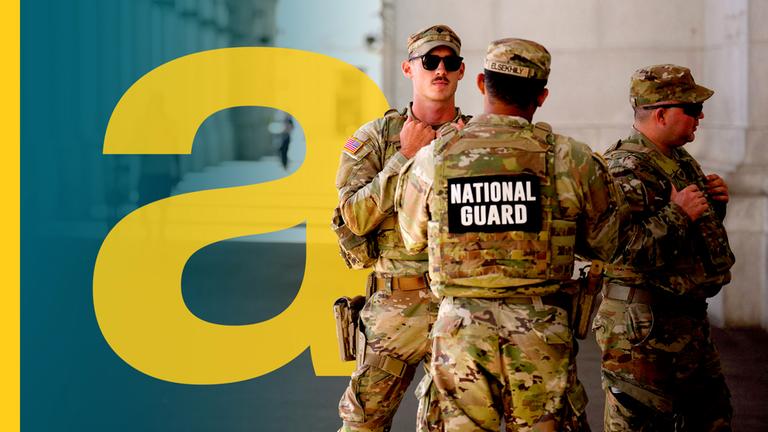 US-Nationalgarde-Soldaten in Uniform