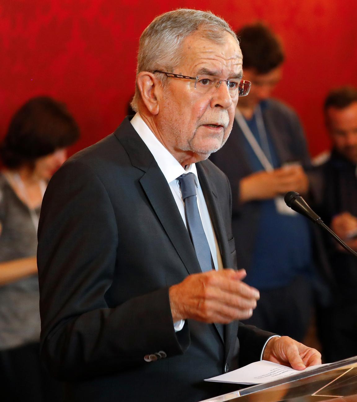 Van der Bellen erklärt bei einer Konferenz Neuwahlen; 18.05.2019