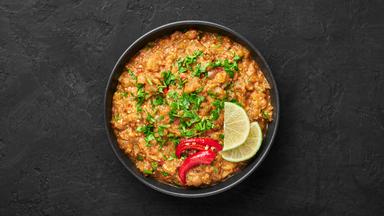 Veganes Cashew-Auberginen-Curry