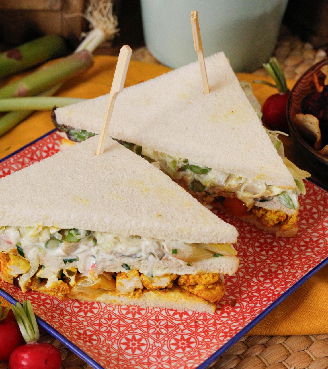 Veganes "Eiersalat"-Sandwich
