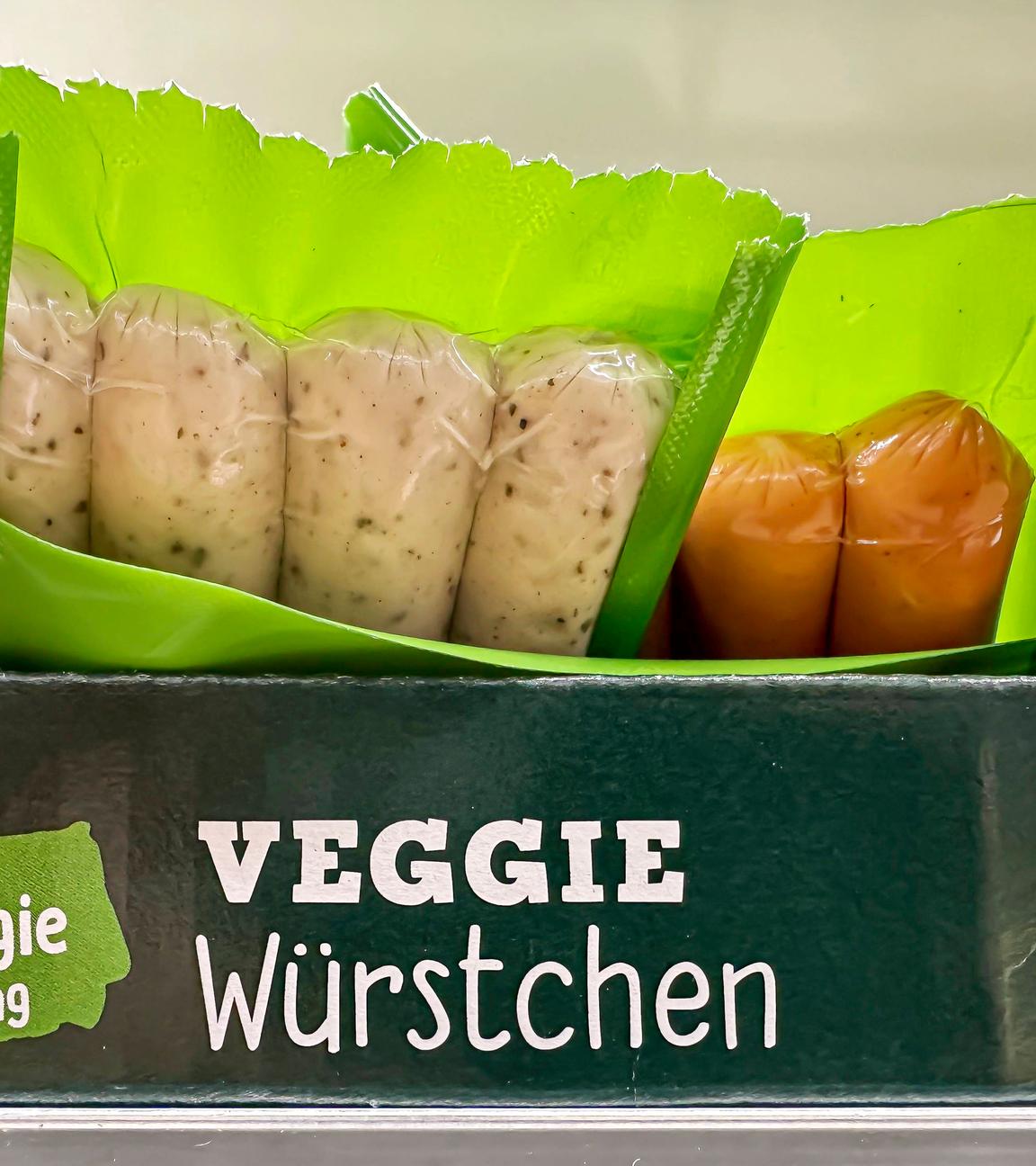 Veggie Würste in einer Verpackung