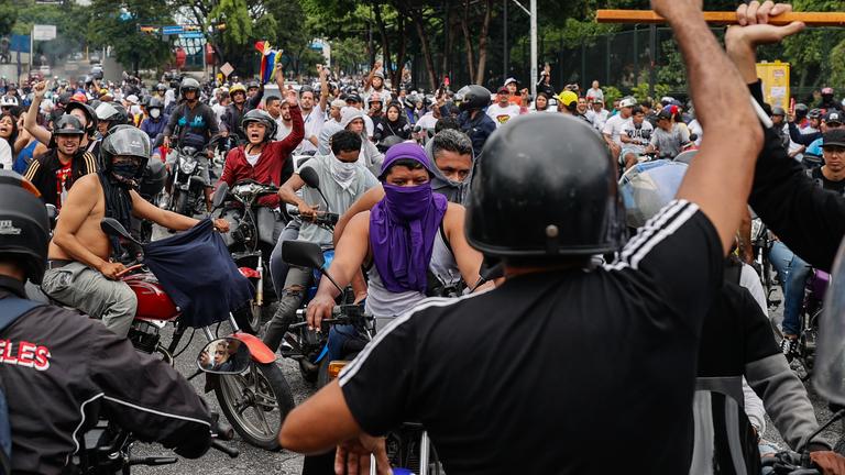 Demonstration after presidential elections in Caracas
