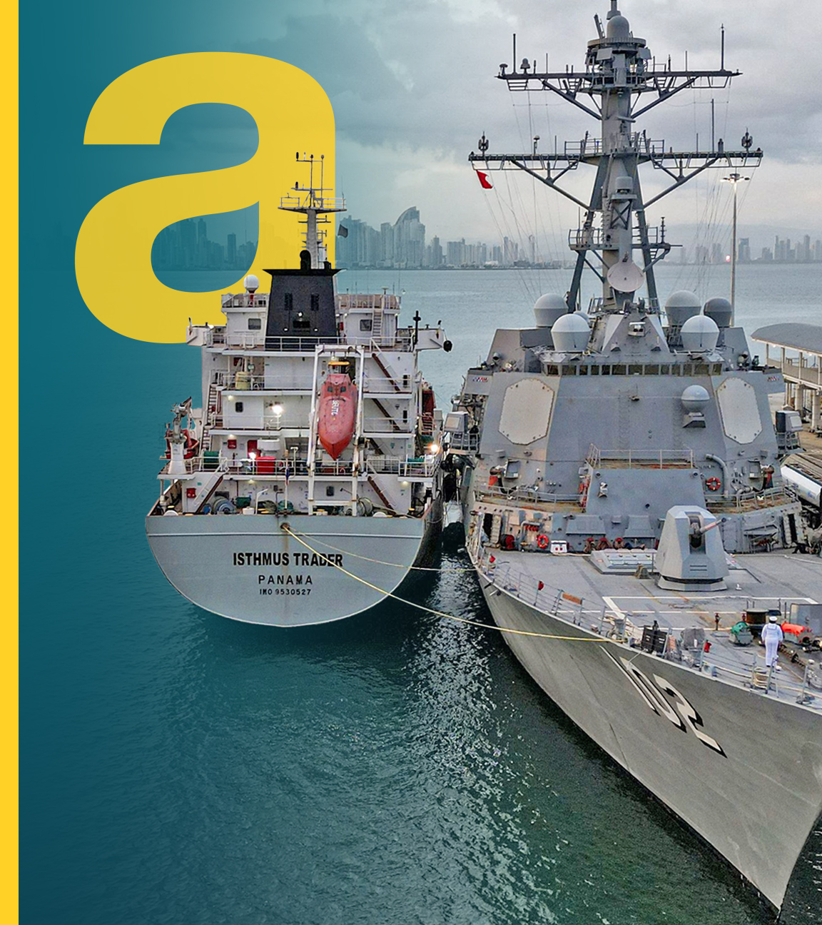 Das Kriegsschiff der US-Marine legt am Amador International Cruise Terminal in Panama-Stadt an