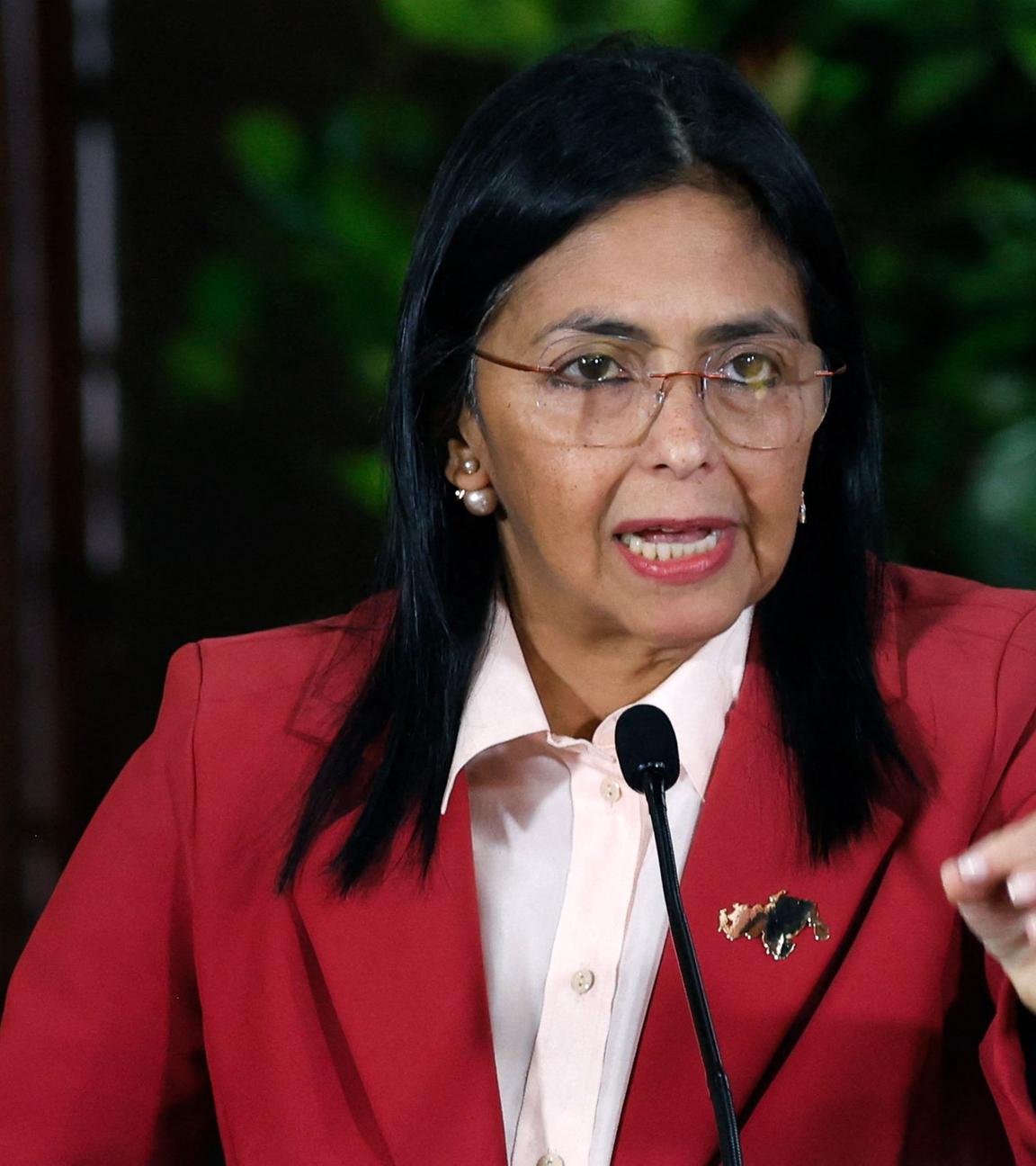 Venezuelas bisherige Vizepräsidentin Delcy Rodriguez in Caracas  im Juni 2025. 