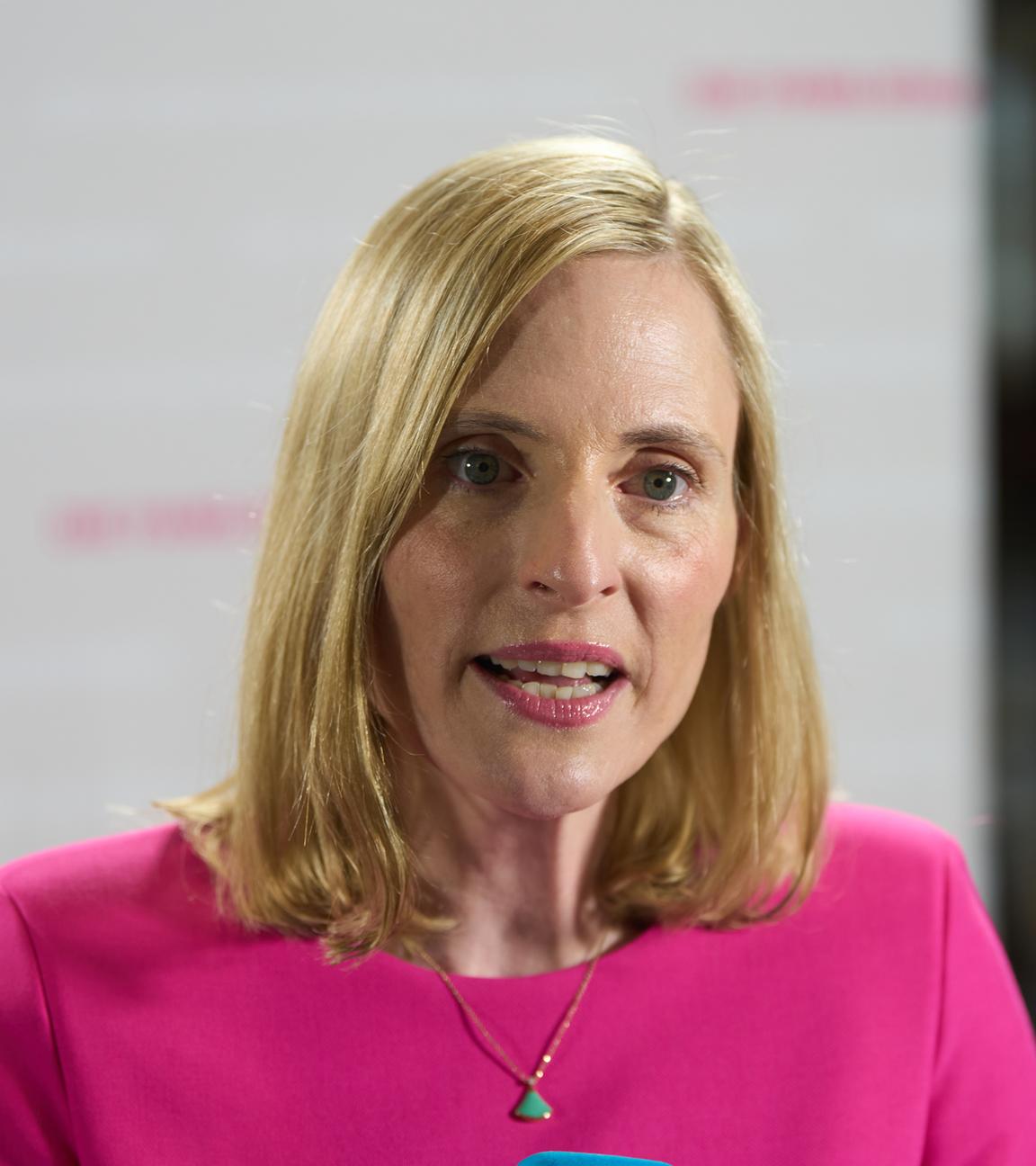 Marie Christine Ostermann, Präsidentin von "Die Familienunternehmer", spricht auf den Familienunternehmer-Tagen.