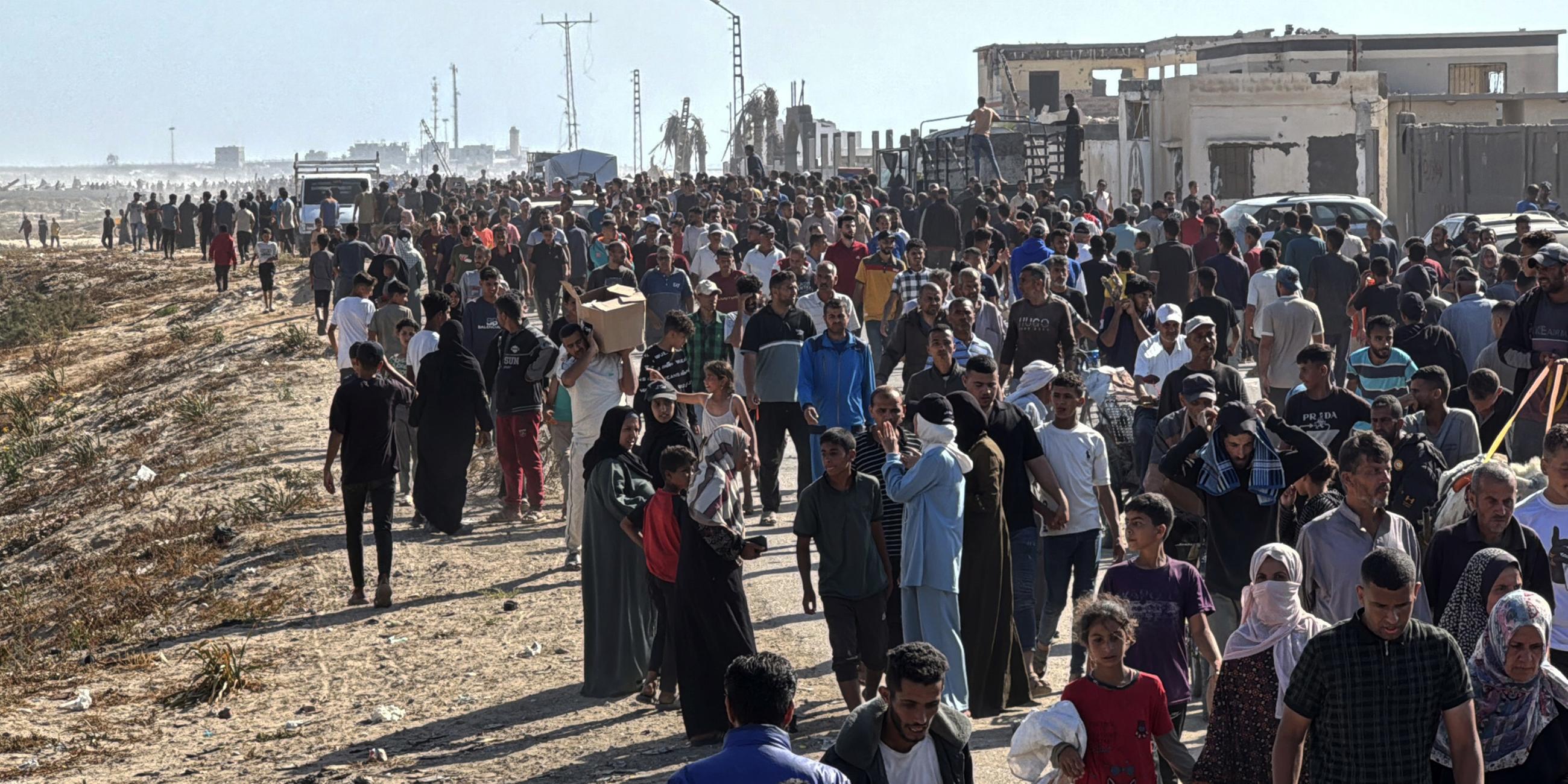 Verteilstation für humanitäre Hilfe in Rafah
