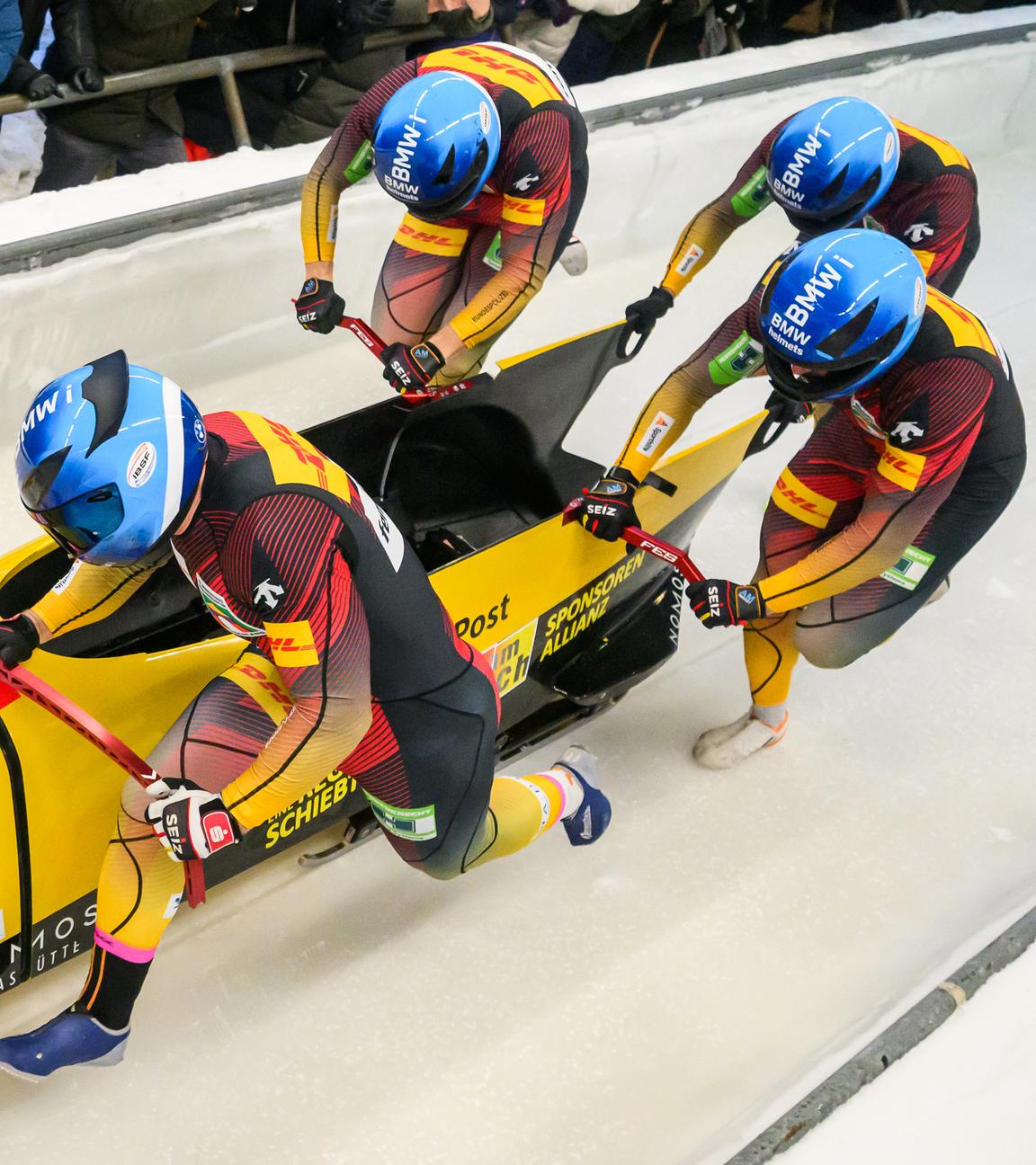 Das Team vom Viererbob Francesco Friedrich am 04.01.26