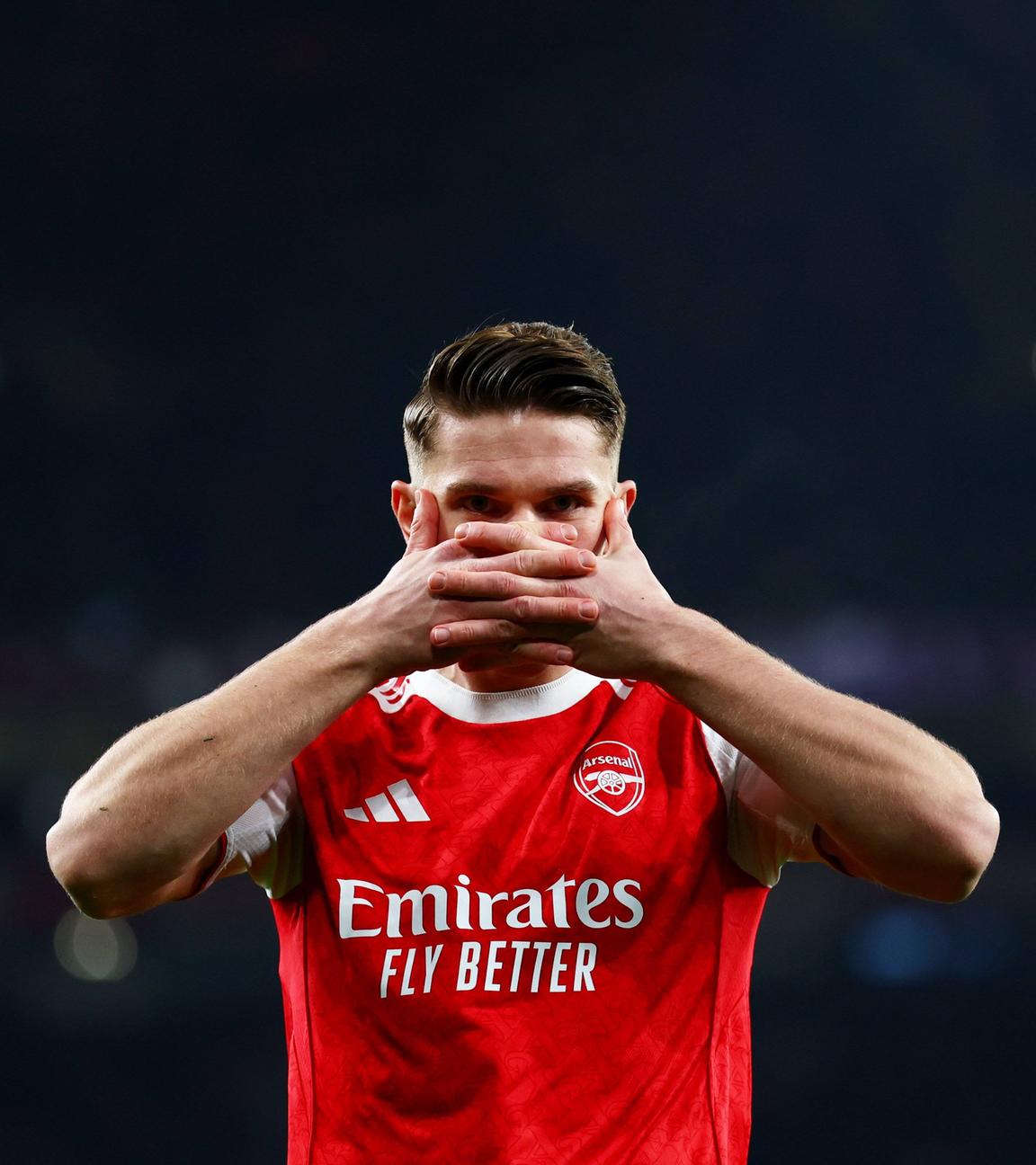 Viktor Gyökeres jubelt nach seinem Tor am 28.01.2026 im Emirates Stadion.