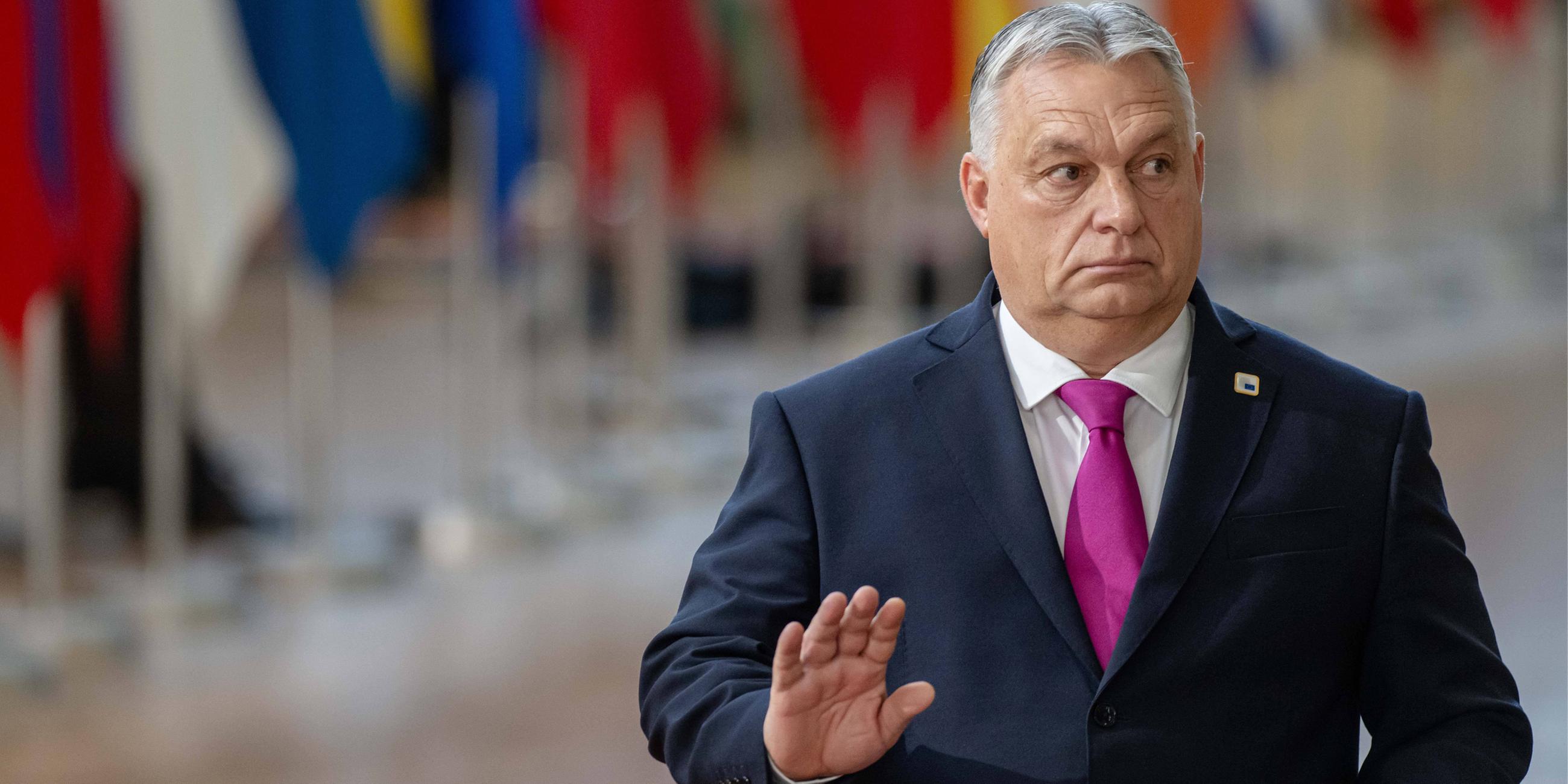 Viktor Orban beim EU-Gipfel in Brüssel am 14.12.2023