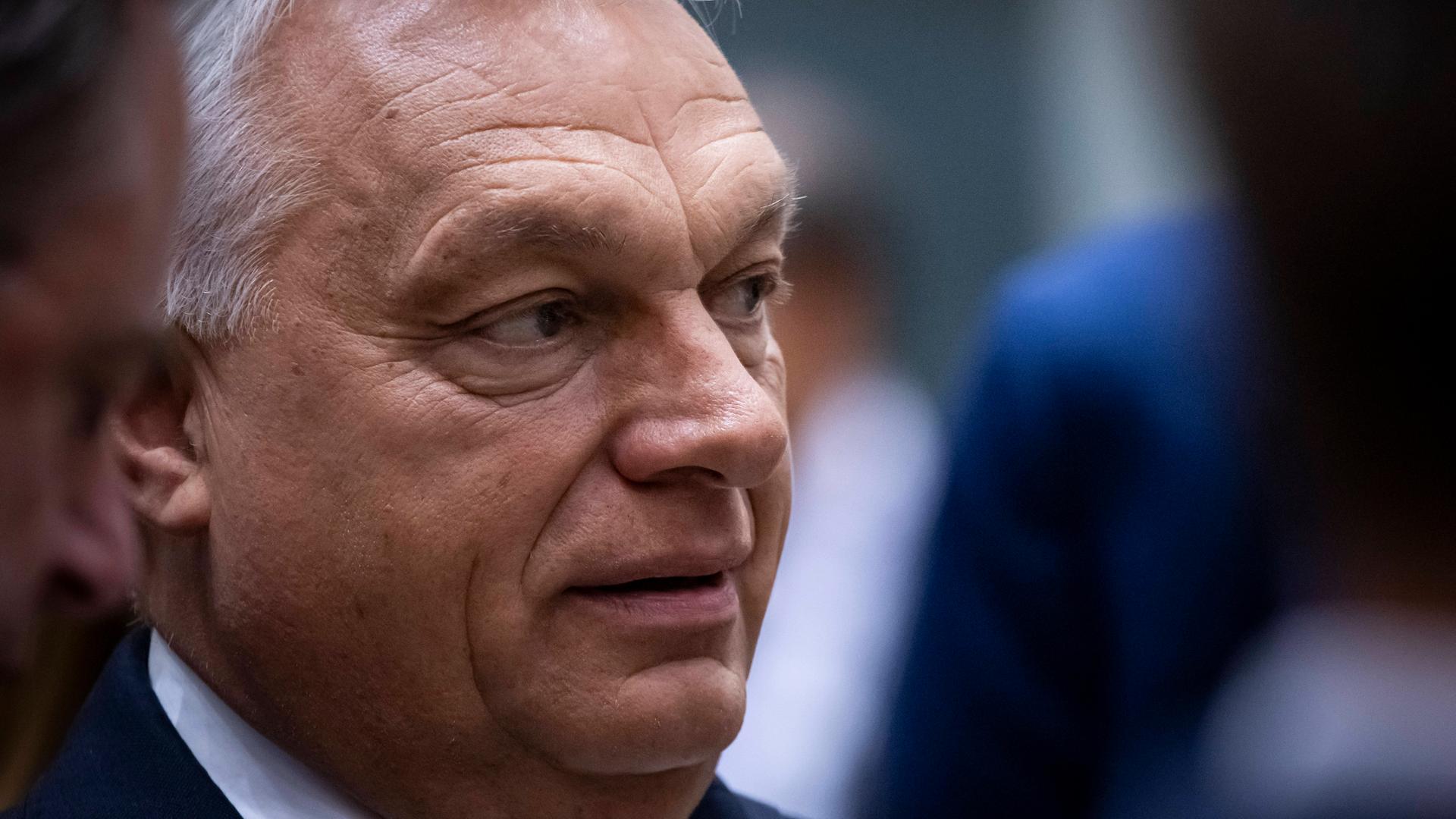 Viktor Orban, Ministerpräsident von Ungarn und Vorsitzender der ungarischen Partei Fidesz während des Gipfeltreffens des Europäischen Rates, dem Treffen der EU-Staats- und Regierungschefs im Europa-Gebäude, dem Sitz des Europäischen Rates, unmittelbar nach dem NATO-Gipfel in Den Haag in den Niederlanden am 26.06.2025.