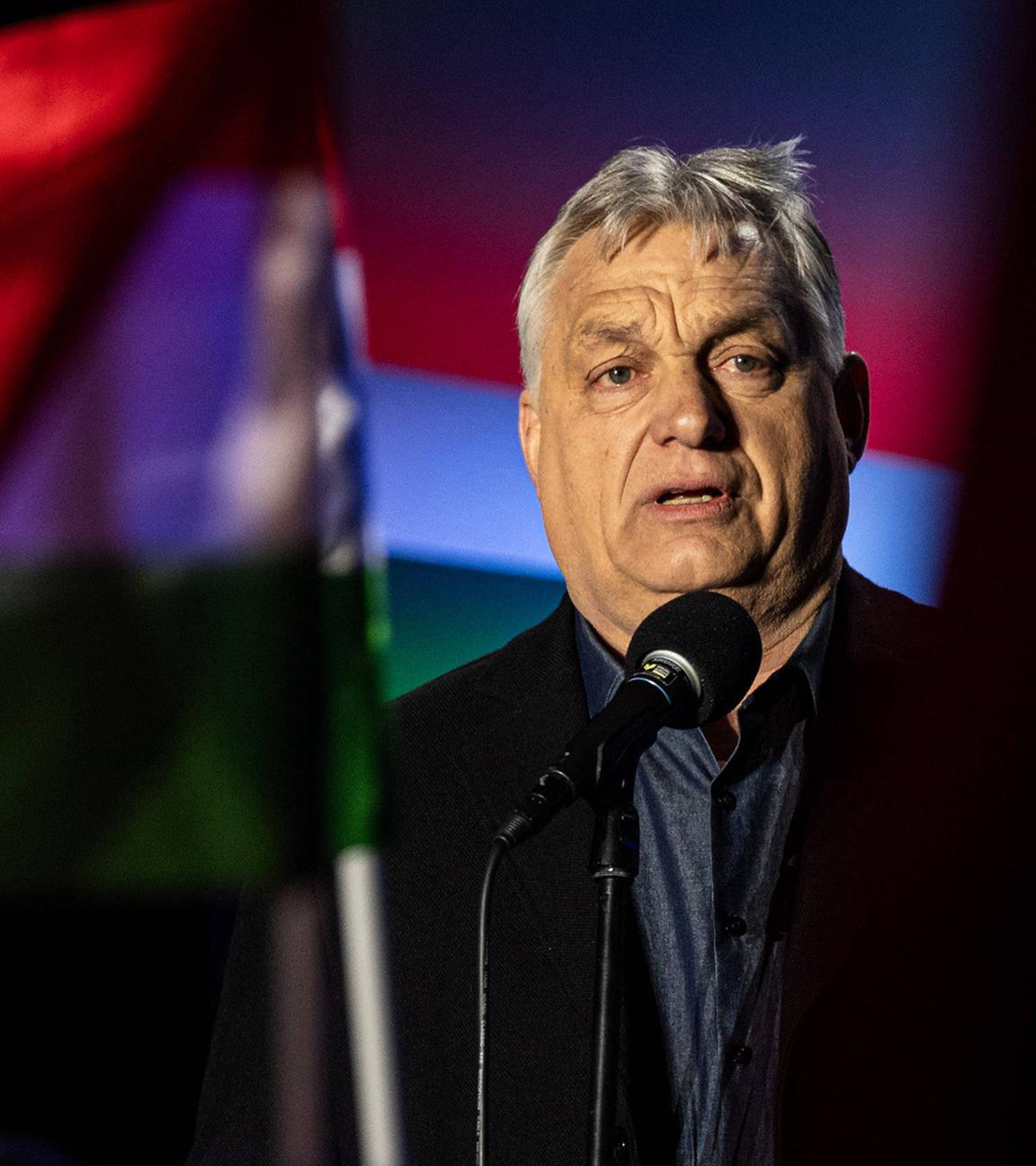 Viktor Orban auf einer Wahlkampfveranstaltung am 25.03.2026.