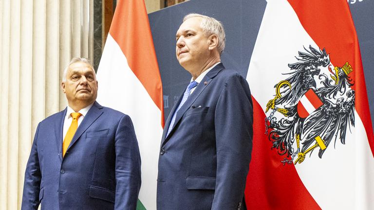 Viktor Orban und Walter Rosenkranz (FPÖ), anlässlich eines Besuchs des ungarischen Ministerpräsidenten am 31.10.2024.