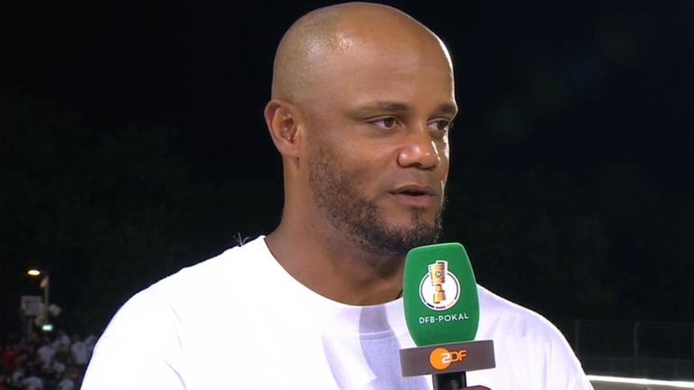 Bayern Münchens Trainer Vincent Kompany im ZDF-Interview