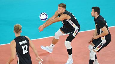 Die deutschen Volleyballer im EM-Gruppenspiel gegen Frankreich