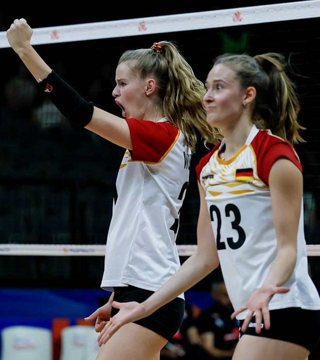 Volleyball: Frankreich gegen Deutschland.