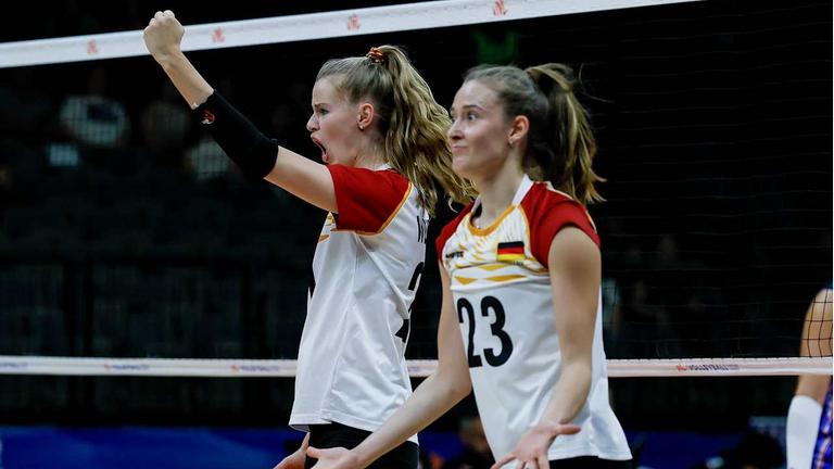 Volleyball: Frankreich gegen Deutschland.