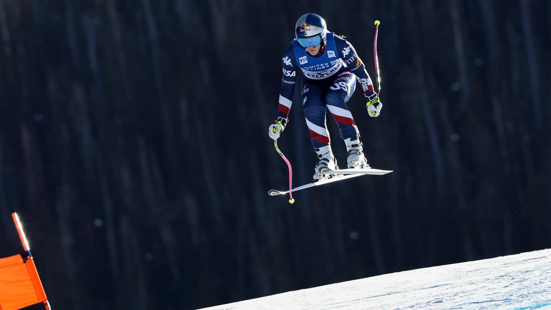 US-Skistar Lindsey Vonn bei der Abfahrt in Beaver Creek.