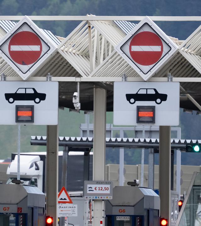 Symbolbild: Mautstelle Schönberg vor der Sperrung der Brennerautobahn