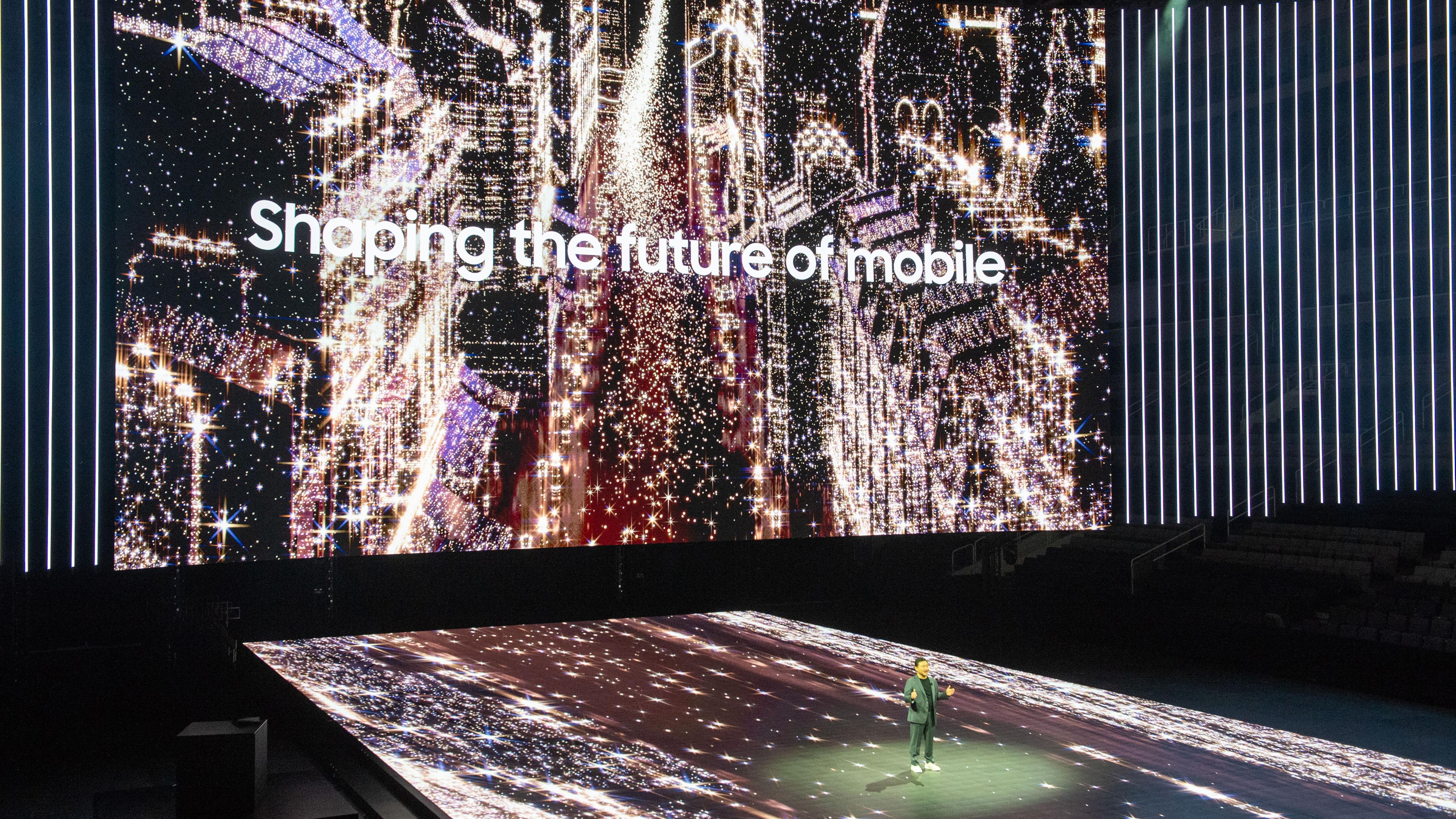 Samsungs Smartphone-Chef TM Roh stellt die neue Top-Gerätereihe des Konzerns, Galaxy S24, in der Arena SAP Center vor am 17.01.2024.