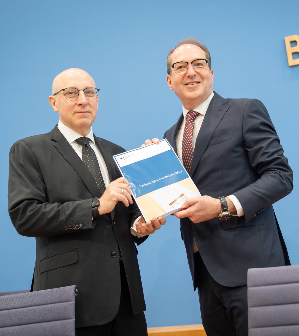 Bundespressekonferenz in Berlin - Vorstellung Verfassungsschutzbericht 2024