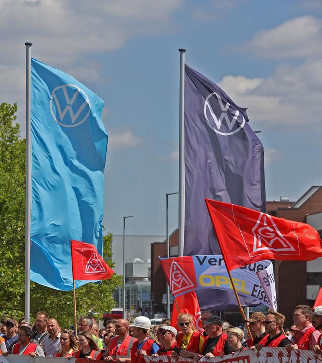 Proteste bei VW Sachsen in Zwickau