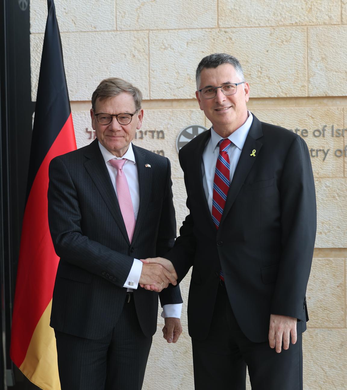 Der deutsche Außenminister Johann Wadephul trifft sich mit dem israelischen Außenminister Gideon Sa'ar im Außenministerium in Jerusalem, 31. Juli 2025.