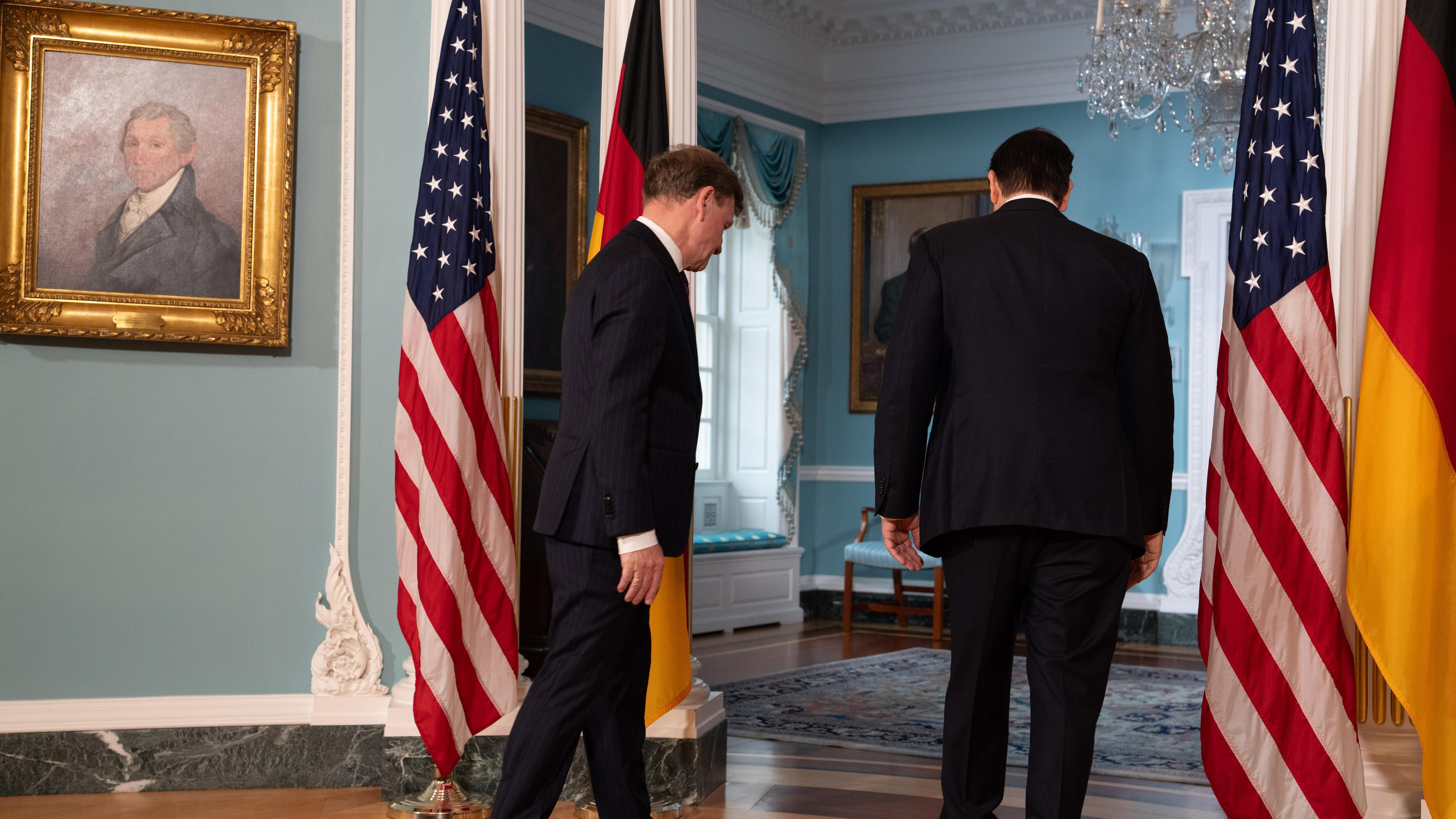 Außenminister Johann Wadephul bei seinem Antrittsbesuch bei Marco Rubio in Washington