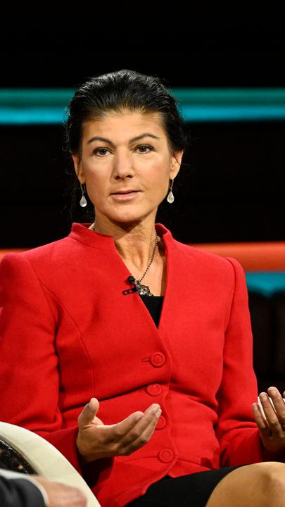 Die BSW-Vorsitzende Sahra Wagenknecht bei Markus Lanz