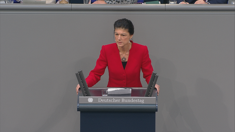 Sahra Wagenknecht im Bundestag