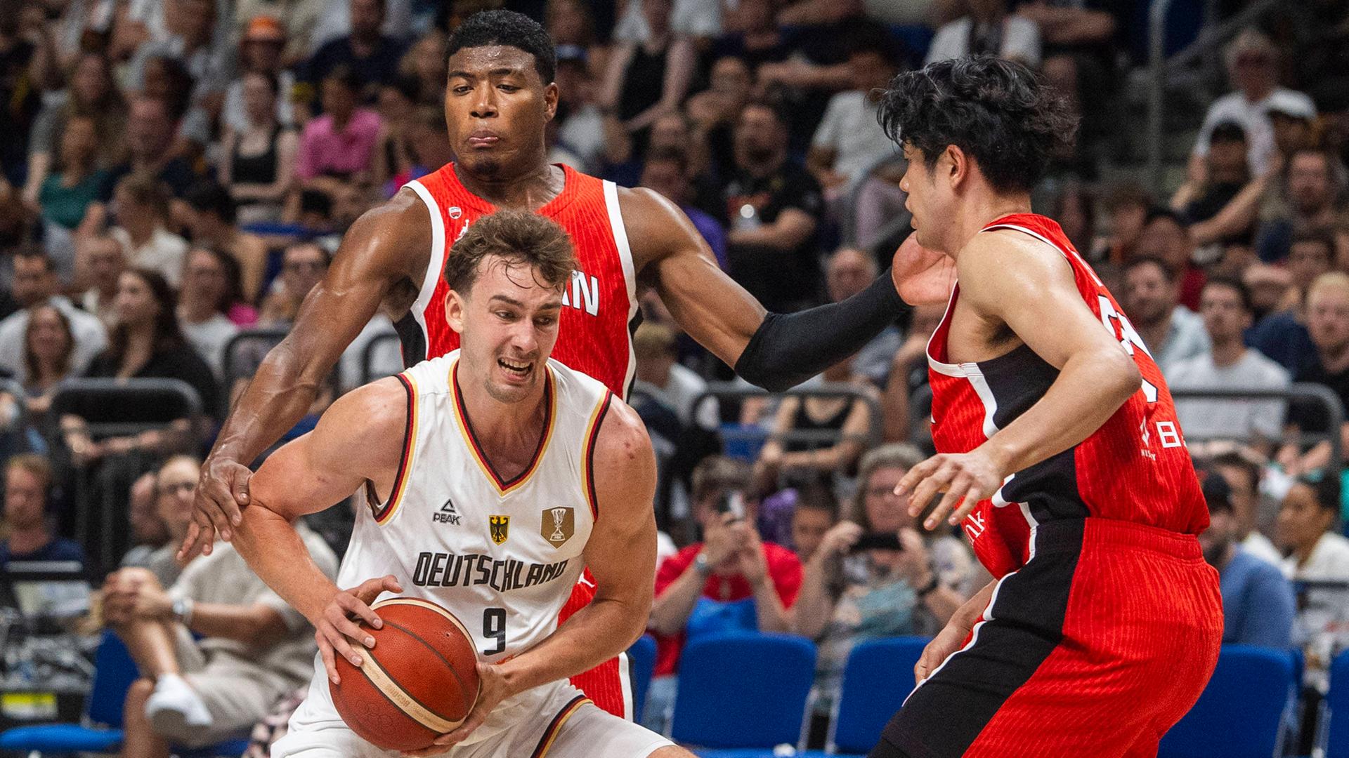 Franz Wagner glänzte in seiner Heimatstadt Berlin gegen Japan mit 27 Punkten als bester deutscher Werfer.