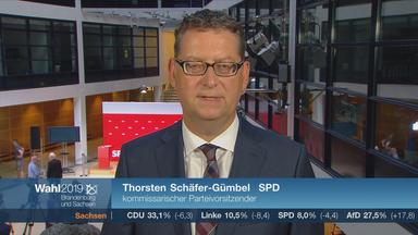 Thorsten Schäfer-Gümbel, stv. SPD Bundesvorsitzender am Wahlabend