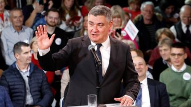 Wahlkundgebung des Präsidentschaftskandidaten und amtierenden kroatischen Präsidenten Zoran Milanovic