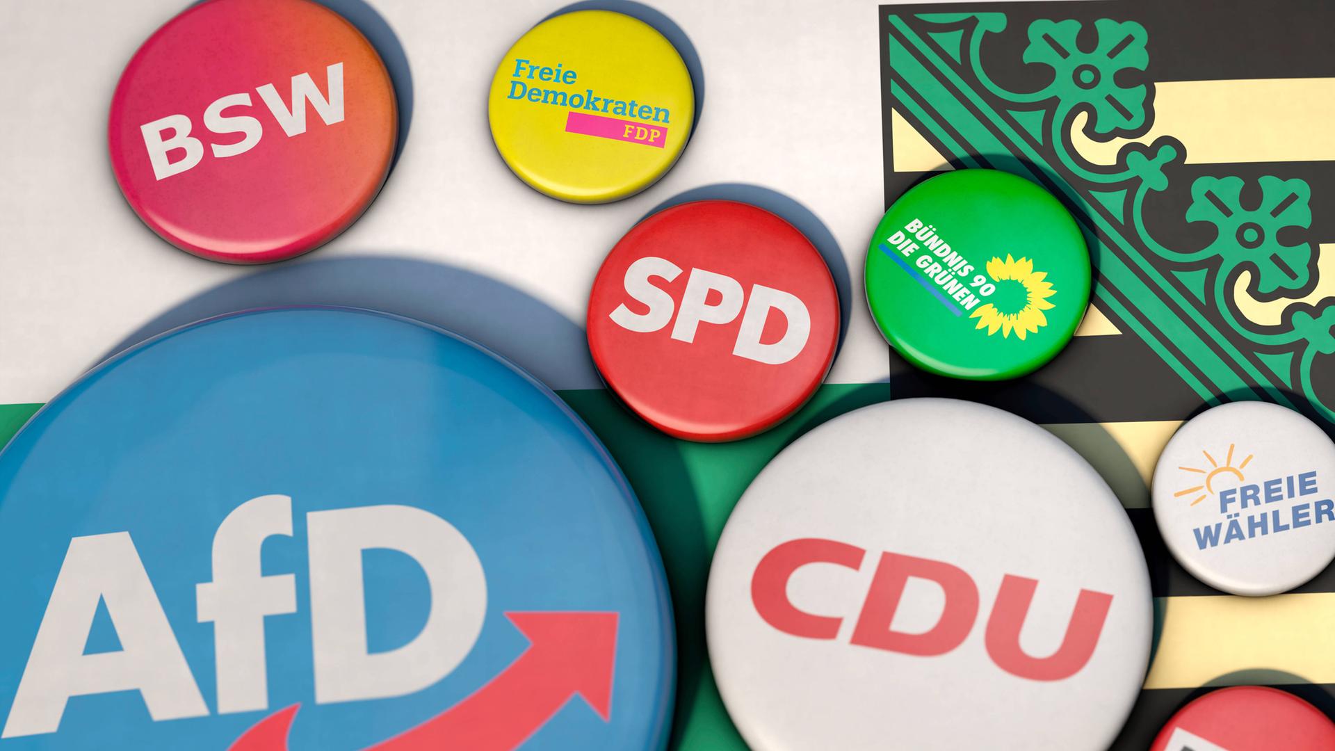 Symbolbild zum Thema Wahlen, Regierungsbildung, Koalition usw. in Sachsen