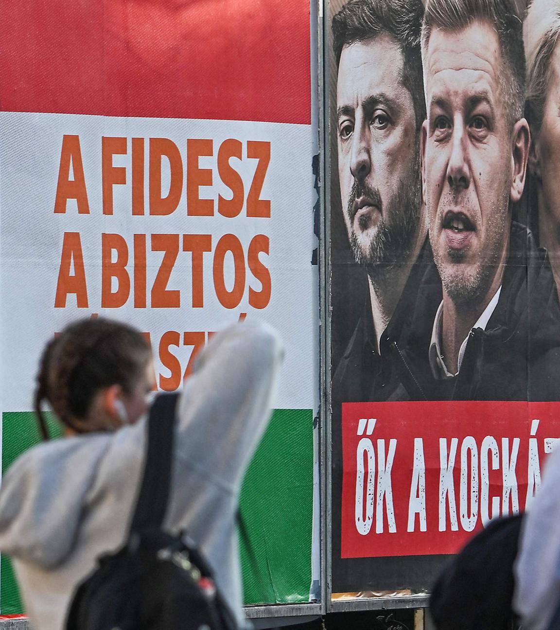 Wahlplakat von Viktor Orbans Fidesz-Partei.